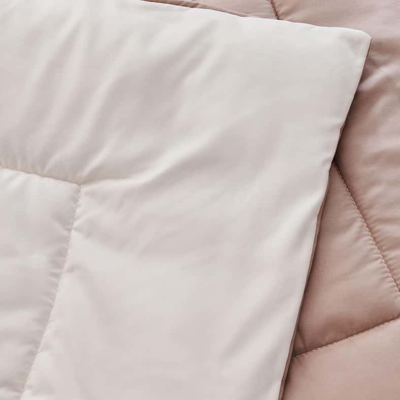 Pan Home طقم لحاف كوين قابل للعكس - بيج داكن/عاجي - Image 3