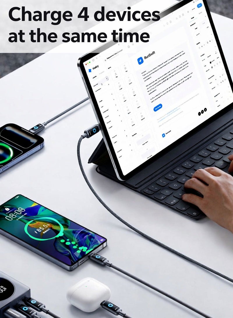جوي روم JR-PBF02 برو 20000mAh بنك طاقة، شحن سريع 45W PD، شاشة رقمية كبيرة، 4 مخرج، 2 USB-C + 2 USB-A، شاحن محمول معتمد للطيران - - Image 5
