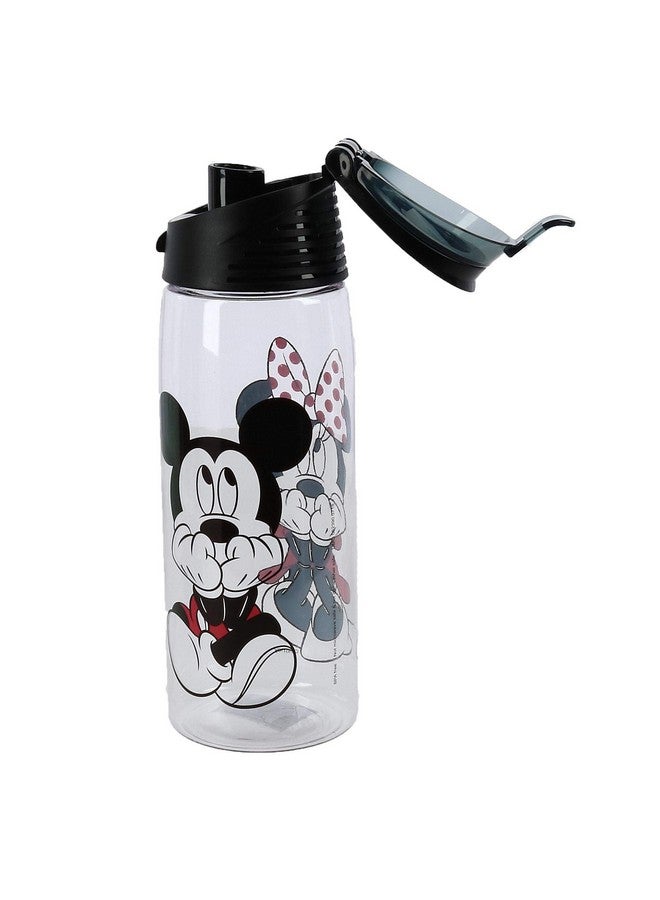 Jerry Leigh Disney Mickey and Minnie Mouse Acrylic Flip Top Water Bottle, Clear - Image 4
