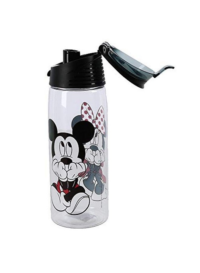 Jerry Leigh Disney Mickey and Minnie Mouse Acrylic Flip Top Water Bottle, Clear - Image 3
