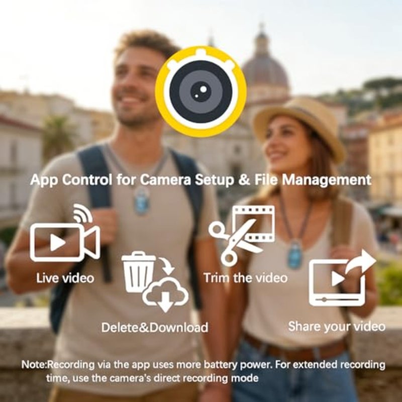 Mini Body Camera with 64GB Storage, 1080P Pocket Video Recorder with 180° Rotating Lens, Thumb Size Wearable Body Cam with Screen, Portable Camera for Outdoor, Cycling, Vlog, Travel - Image 5