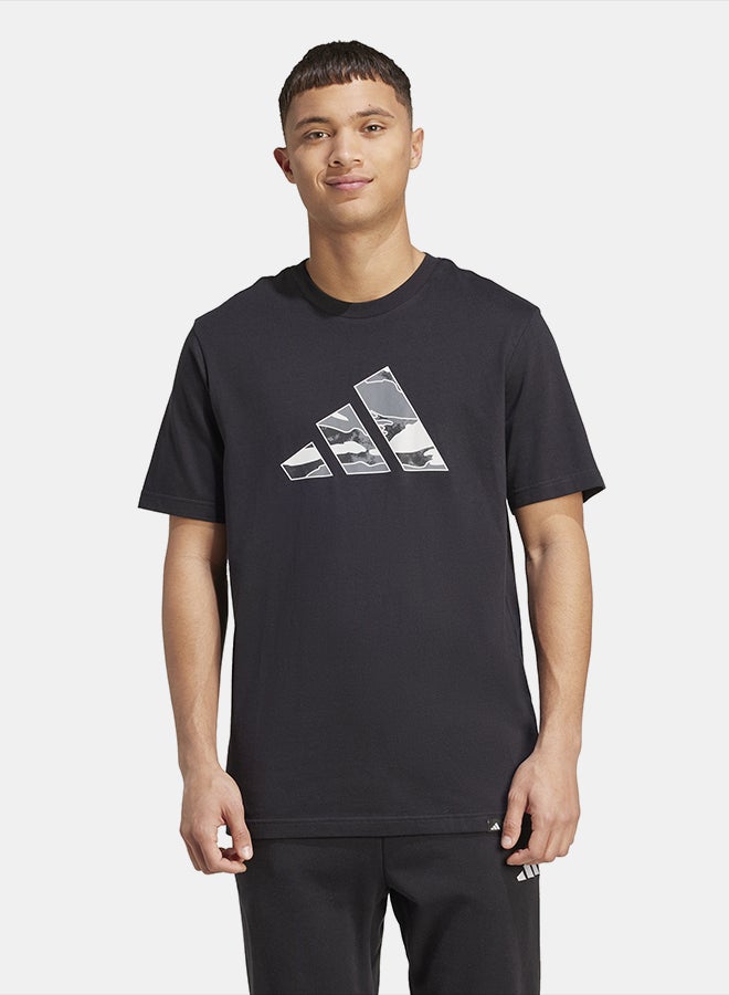 Adidas Camo Logo Graphic T-Shirt - Image 1