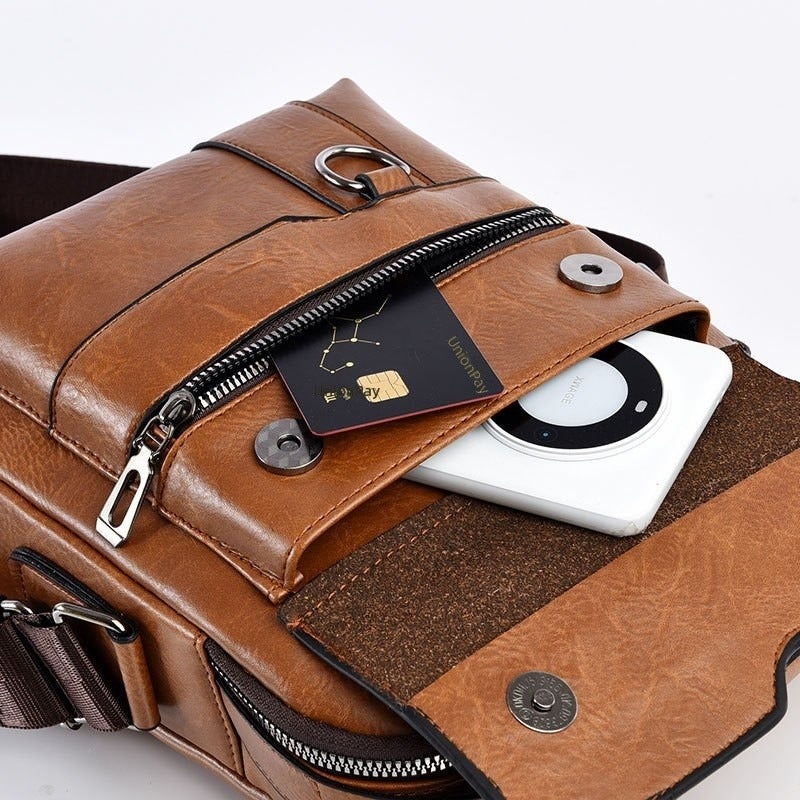 SHENGAO Men's Fashion Crossbody Bag - Large Capacity, Waterproof & Anti-Theft - Image 2