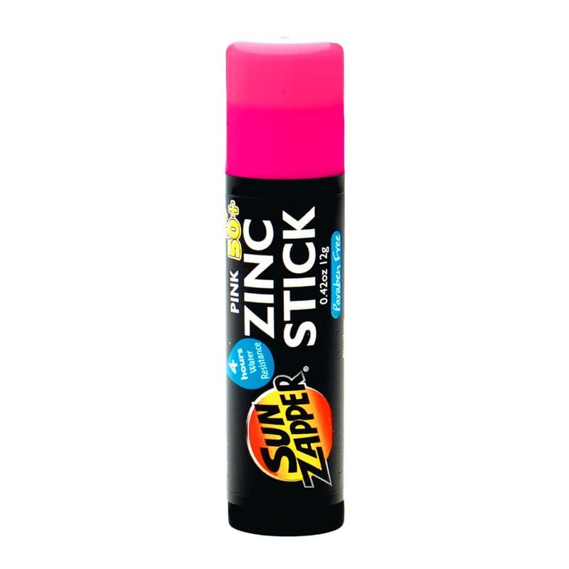Sun Zapper Zinc Oxide Sunscreen Stick SPF 50+ Pink â€“ Colored Mineral Sunscreen Stick for Face, Water Resistant Sunblock for Kids and Adults, Broad Spectrum, Travel Size 12g (0.42 oz), Australian Made - Image 1