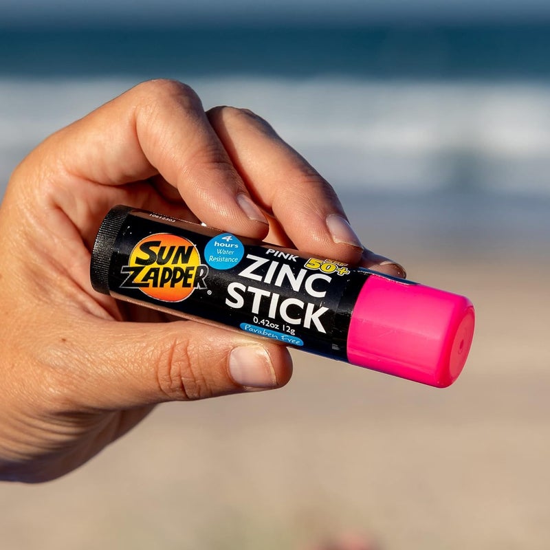 Sun Zapper Zinc Oxide Sunscreen Stick SPF 50+ Pink â€“ Colored Mineral Sunscreen Stick for Face, Water Resistant Sunblock for Kids and Adults, Broad Spectrum, Travel Size 12g (0.42 oz), Australian Made - Image 4