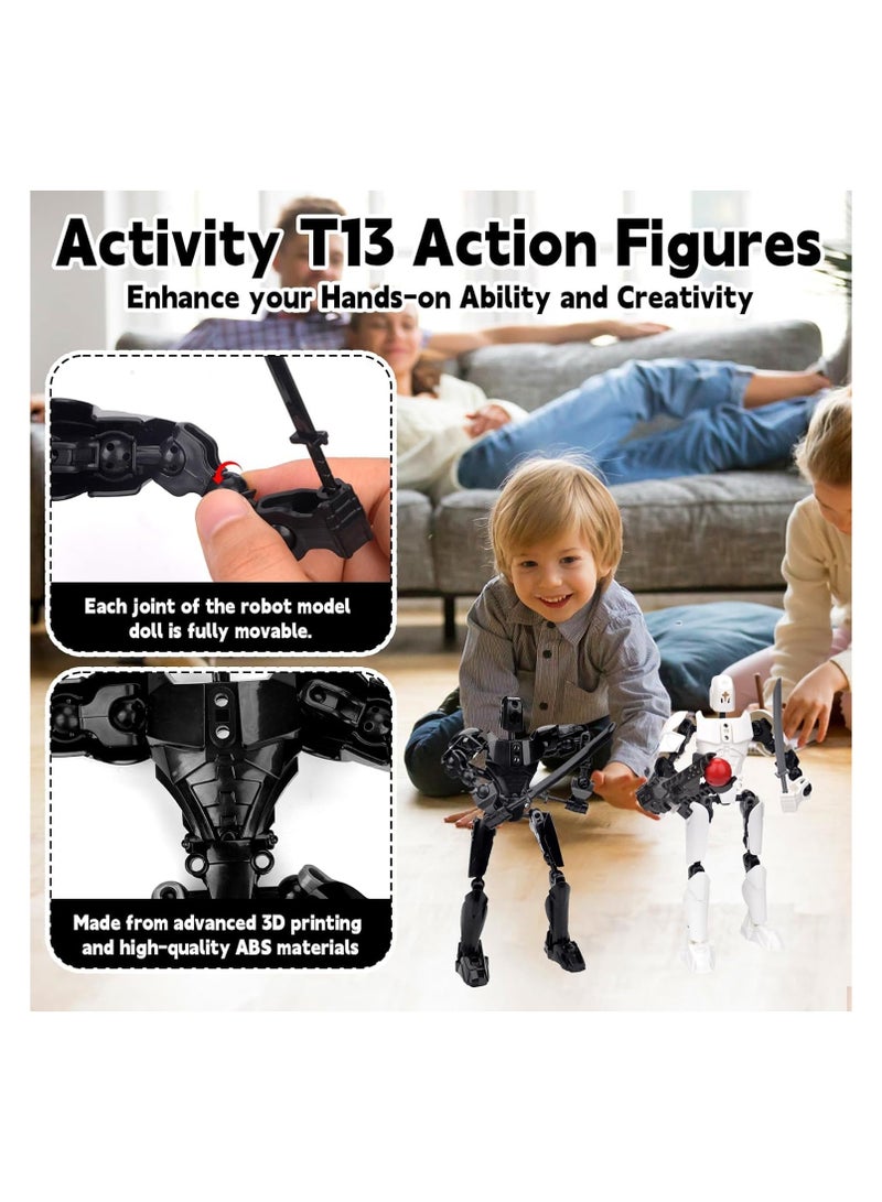 عام ألعاب أشخاص متحركة محظوظة 13، أشخاص روبوت متحركة متعددة المفاصل، أشخاص متحركة مطبوعة بتقنية ثلاثية الأبعاد، هدايا ديكور منزلية على الطاولة لعشاق الألعاب. - Image 2