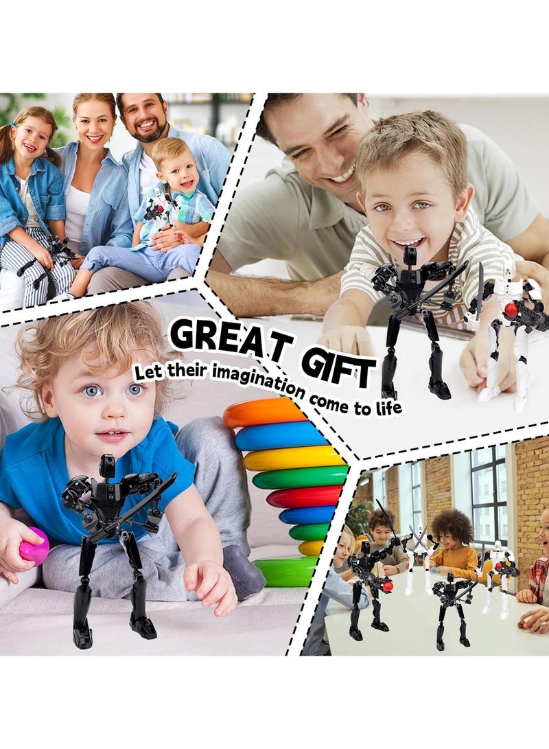 عام ألعاب أشخاص متحركة محظوظة 13، أشخاص روبوت متحركة متعددة المفاصل، أشخاص متحركة مطبوعة بتقنية ثلاثية الأبعاد، هدايا ديكور منزلية على الطاولة لعشاق الألعاب. - Image 4