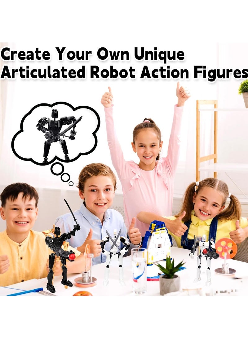 عام ألعاب أشخاص متحركة محظوظة 13، أشخاص روبوت متحركة متعددة المفاصل، أشخاص متحركة مطبوعة بتقنية ثلاثية الأبعاد، هدايا ديكور منزلية على الطاولة لعشاق الألعاب. - Image 5