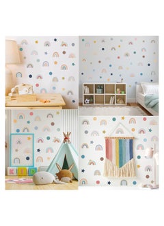SYOSI 12 Sheets 66 Pcs Colorful Boho Rainbow Wall Stickers, DIY Bohemian Art Wall Decals Removable Vinyl Peel and Stick for Kids Baby Nursery Living Room Bedroom Closet Refrigerator Decorations  - Image 5