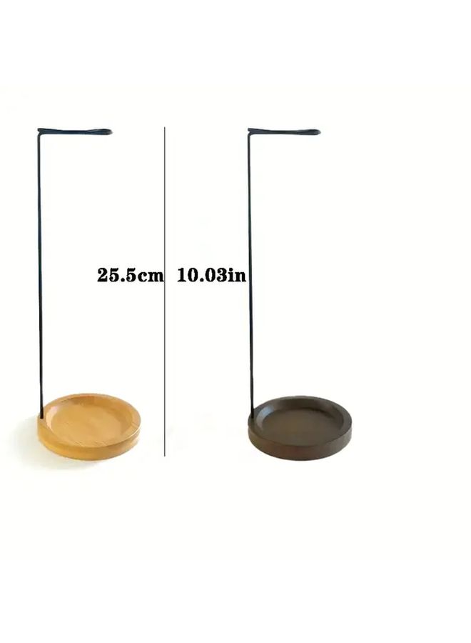 Wooden Hanging Incense Holder Iron Frame Minimalist Decor For Home Office Meditation - Image 5