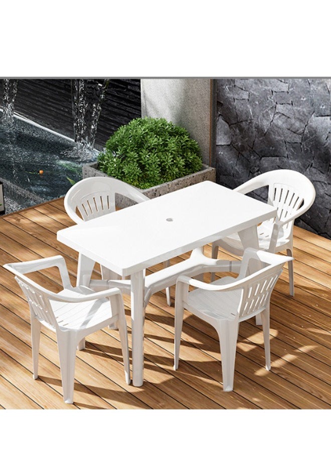 JCB CHIC Furniture Outdoor Chat Conversation Table ,Square Plastic Table,Camping Table, Outdoor Picnic Table for Wedding, Party, BBQ, Garden, Patio( 1table )  - Image 5