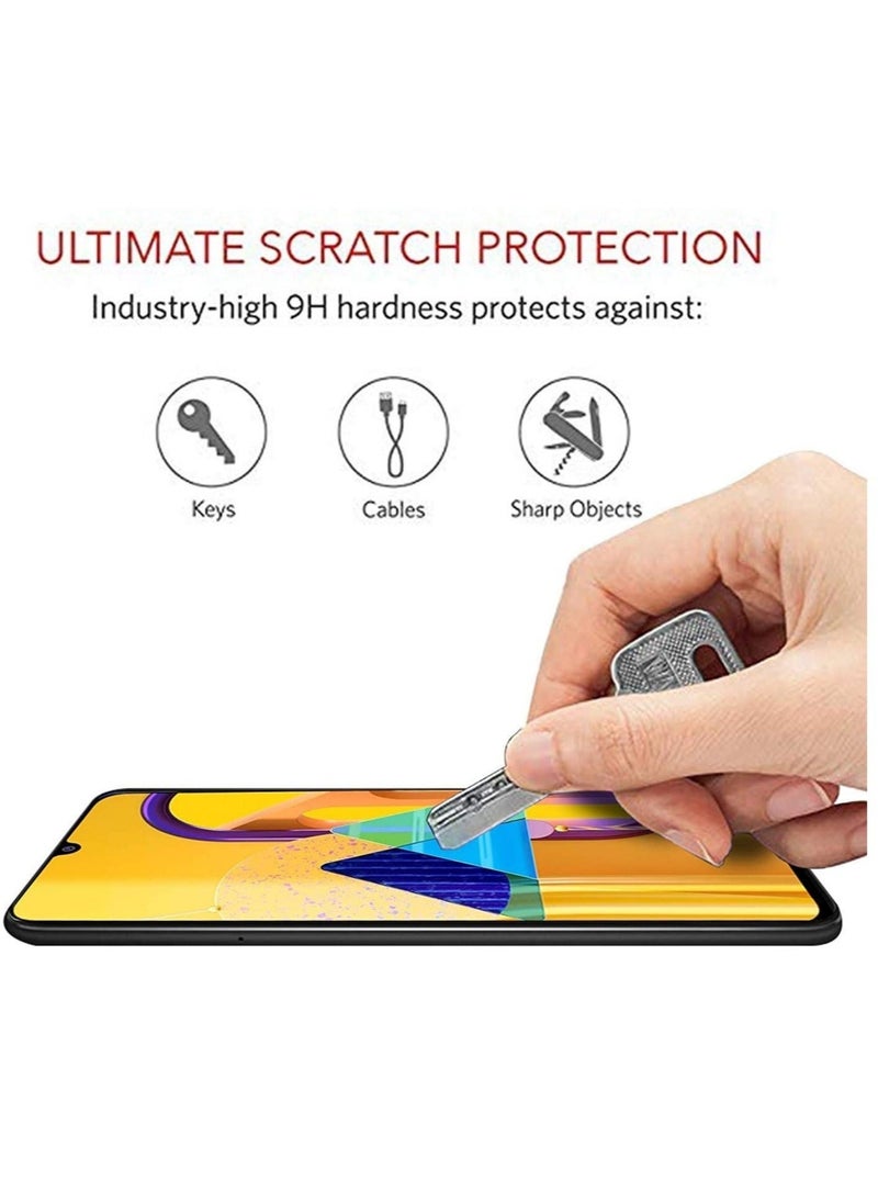 HuHa Screen Guard for Samsung Galaxy M30s / M30 / M31 / M21 / A30 / A30s / A50 / A50s Tempered Glass Screen Protector Full Glue  - Image 3