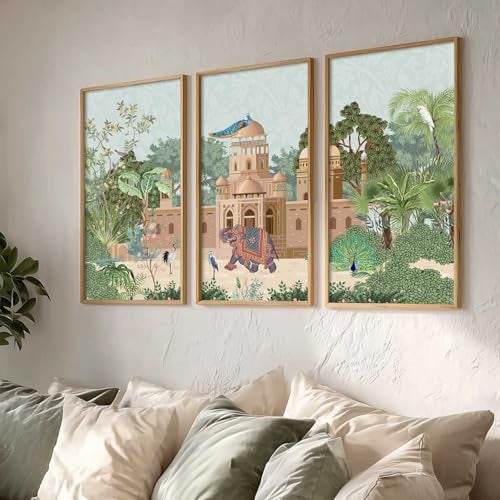 kotart - Painting for wall Decoration |Traditional Indian Art Pichwai Wall Décor Paintings | Traditional Indian Art Pichwai Wall Décor Paintings Set of 3 (10X19 INCH, C) - Image 4