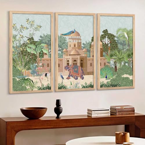 kotart - Painting for wall Decoration |Traditional Indian Art Pichwai Wall Décor Paintings | Traditional Indian Art Pichwai Wall Décor Paintings Set of 3 (10X19 INCH, C) - Image 5