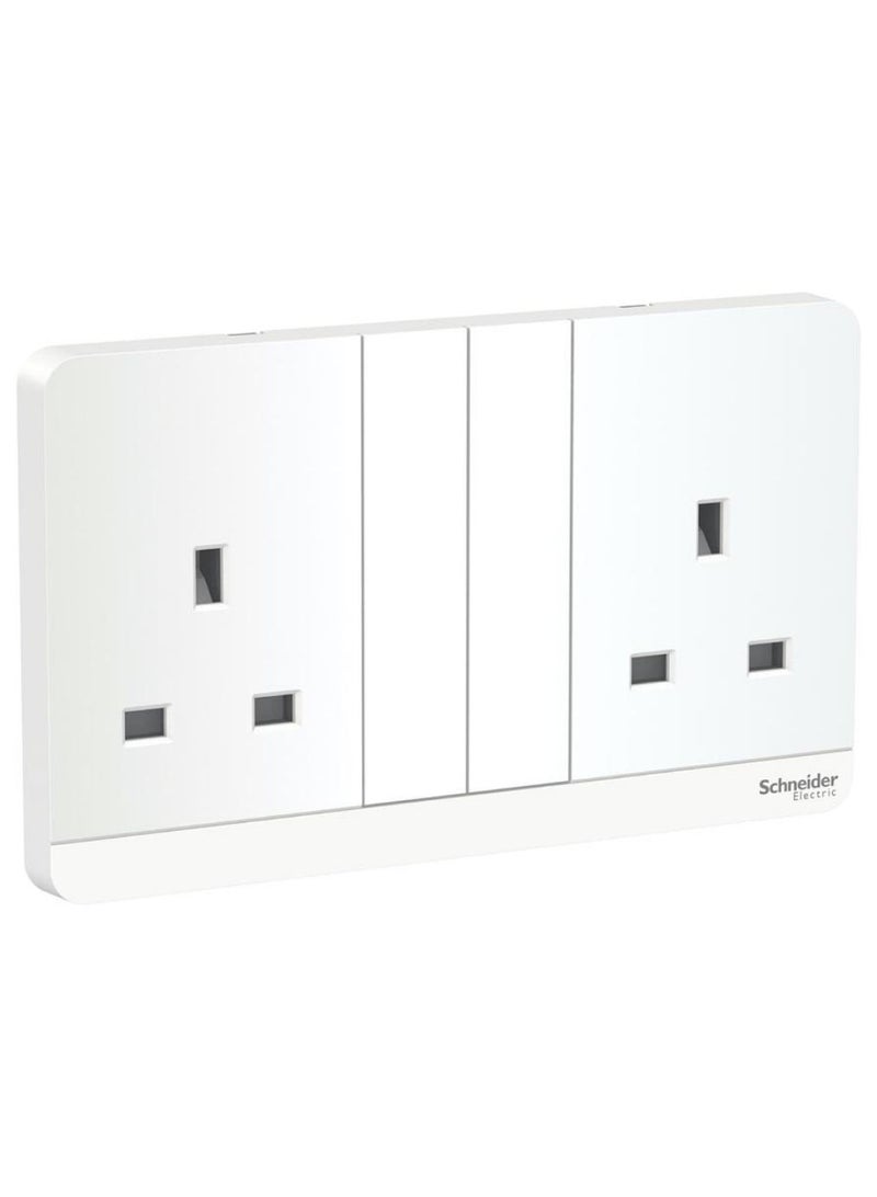 Schneider Electric Avataron 2 Gang Switched Socket 14 6 X 8 6 X 3 17 Cm 