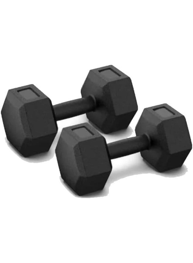 مجموعة دمبل من بلاستيك PVC  زوج واحد من الدمبل السداسي - Image 1