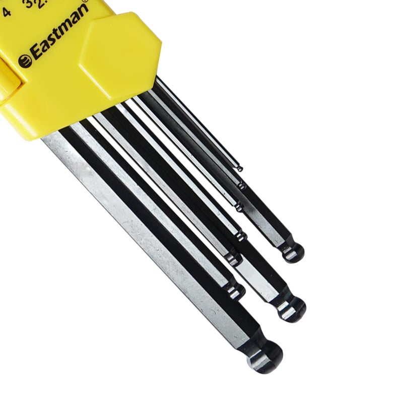 Eastman EASTMAN Ball Point Allen Keys set of 9 CRV Steel Comfort Grip Black Finish Organized Storage Box EAK2406 - Image 5