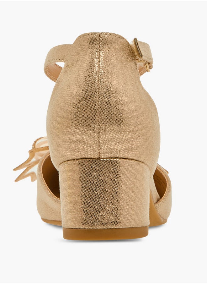 Celeste Bow Embellished Closed Feet Shoes with Hook and Loop Closure  - Image 5