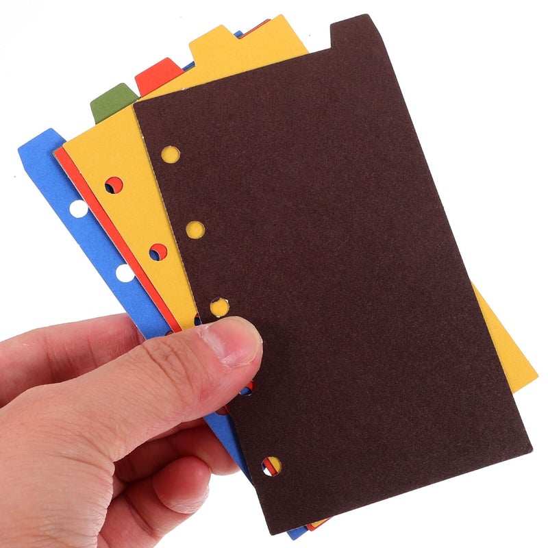 Vintage Color 5 Hole Index Tabs Paper Binder Dividers Set for Filing and School - Image 5