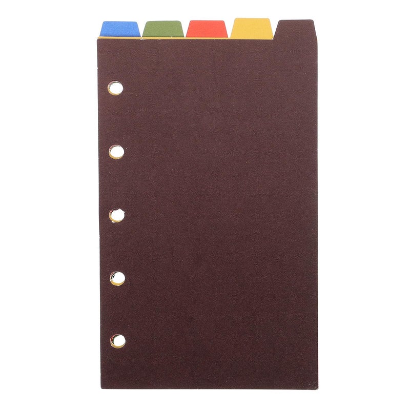 Vintage Color 5 Hole Index Tabs Paper Binder Dividers Set for Filing and School - Image 2