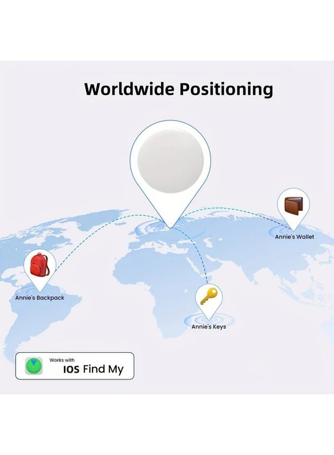 Generic 4 Pack HiTag T11 White GPS Tracker For iPhone Find My App Wireless 52 For Luggage Keys Cars - Image 5