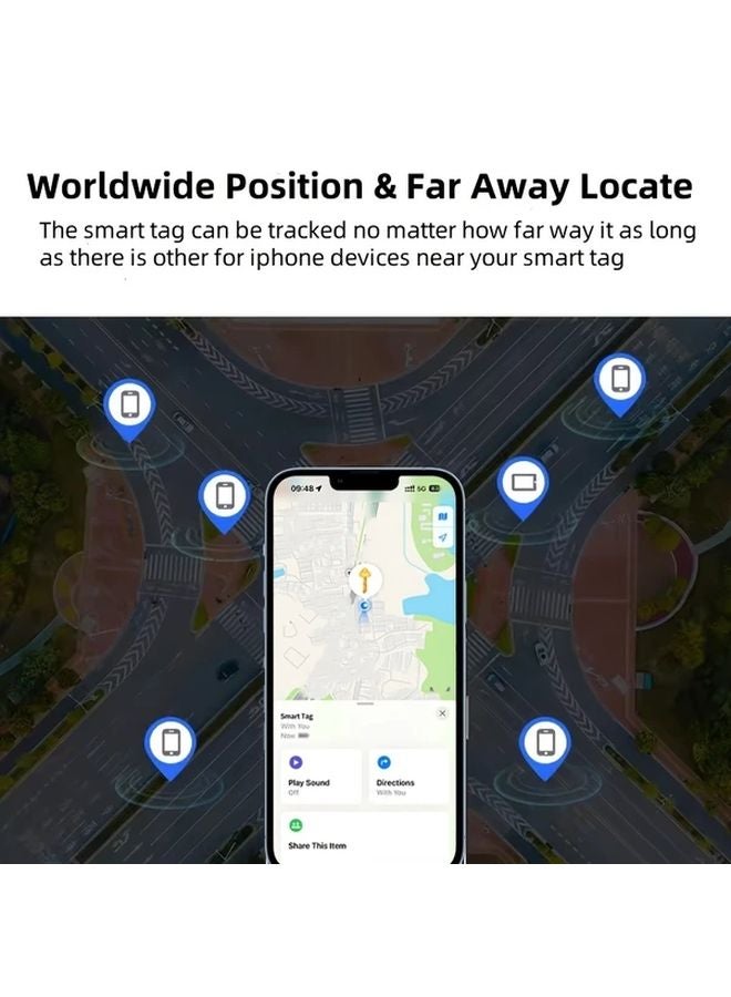 Generic 4 Pack HiTag T11 White GPS Tracker For iPhone Find My App Wireless 52 For Luggage Keys Cars - Image 3
