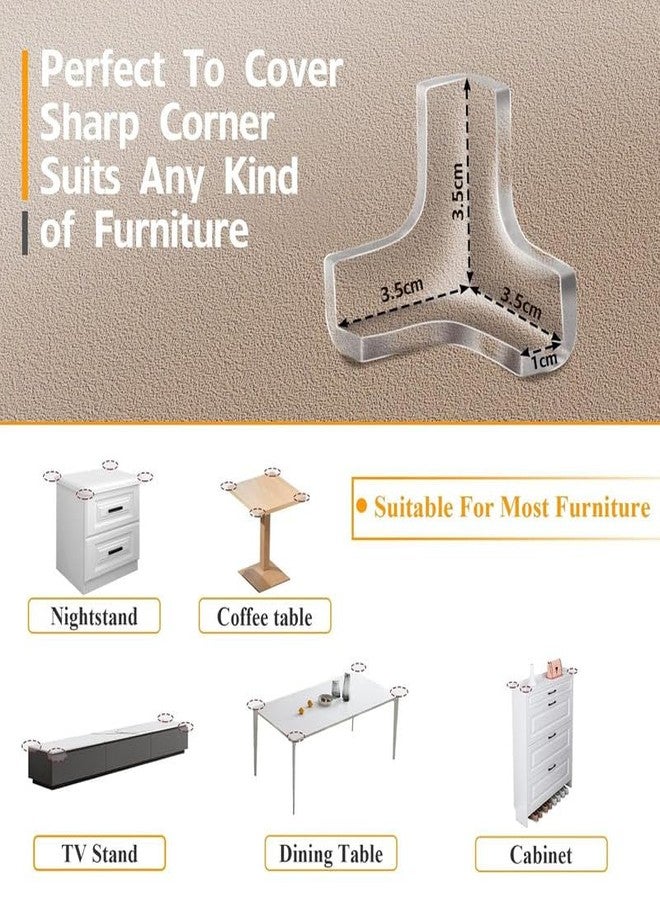 OffyBird 8 Pcs T-Shaped Clear Baby Corner Protectors, Soft Silicone Furniture Edge Bumpers with Adhesive, Baby Safety Proofing Guards for Sharp Table Corners, Edge Cushions for Child Safety - Image 5