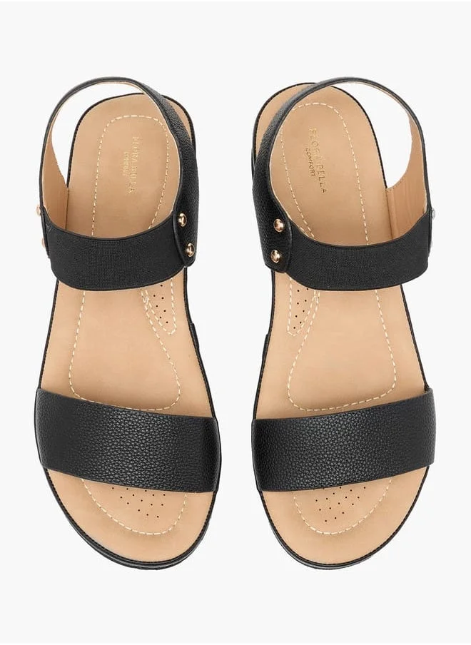 Flora Bella By Shoexpress Women Solid Comfort Sandals with Elasticated Strap