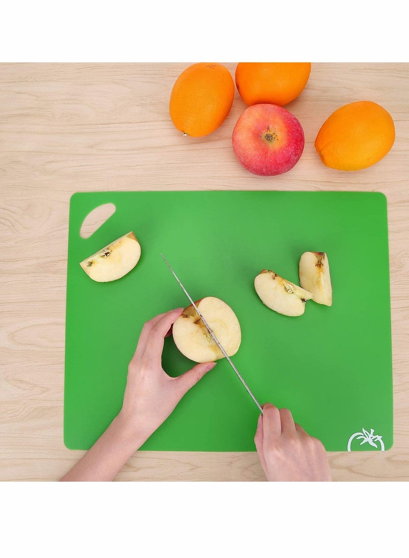 SYOSI 6 Pack Flexible Plastic Cutting Board Mats Colored Mats With Food Icons BPA-Free Non-Porous Gripped Back and Dishwasher Safe - Image 4