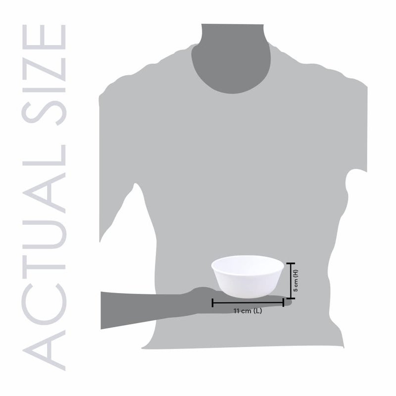 Wonder Homeware Sigma 300 Unbreakable BPA Free Plastic Bowl Set for Cereal, Salad, Rice, Soup, Pasta, Snack Bowl, Microwave Safe, Dishwasher Safe, 3 Pcs, 300 ml (White) - Image 3