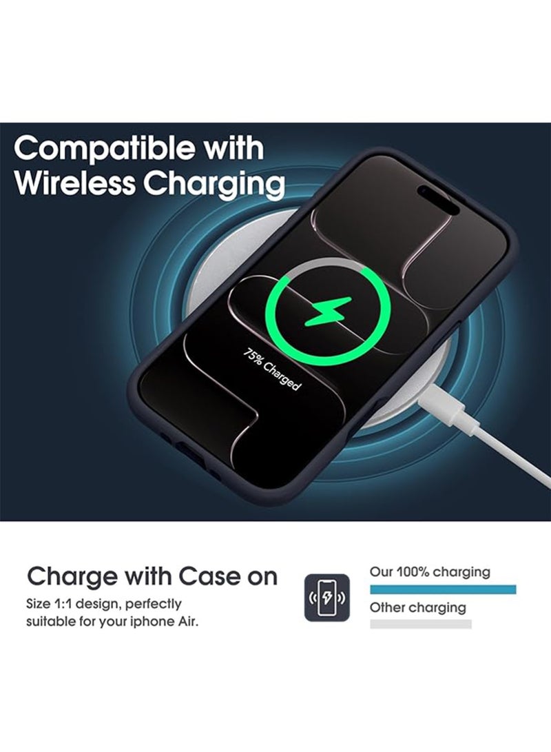 WRISTWISE Case Cover for iPhone 17 Air - [Camera All-Round Protection] [Soft Microfiber Lining Anti-Scratch] Shockproof Phone Case Cover, Black - Image 5