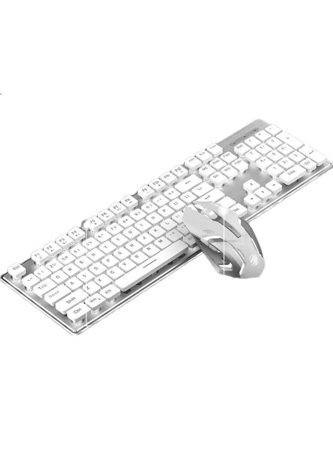 Eweadn X7S Wireless Keyboard And Mouse Combo, Low-Profile Office Keyboard And Mouse Set, Compatible With Desktop And Laptop Computers, Rechargeable, For Office Work And Gaming, White With White Backlight - Image 2