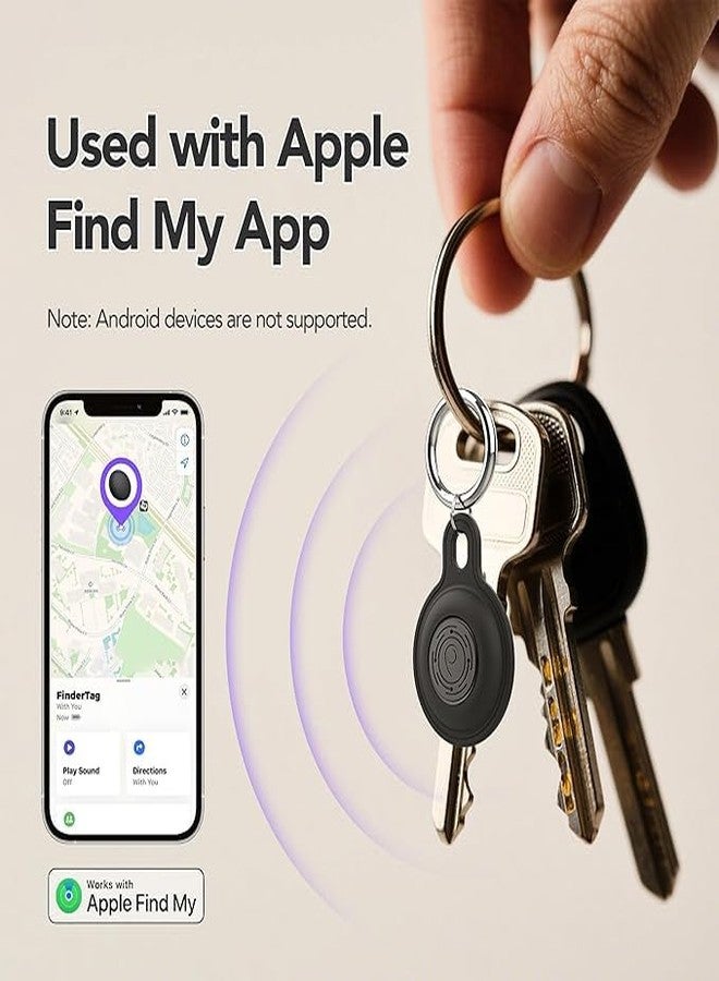 بديل لتطبيق FinderTag، جهاز البحث عن المفاتيح، جهاز تحديد موقع العناصر متوافق مع تطبيق Find My (لنظام iOS فقط)، جهاز تتبع ذكي للأمتعة/حقائب الظهر/حقائب السفر، تصنيف مقاومة الماء IP67 (أبيض) - Image 5