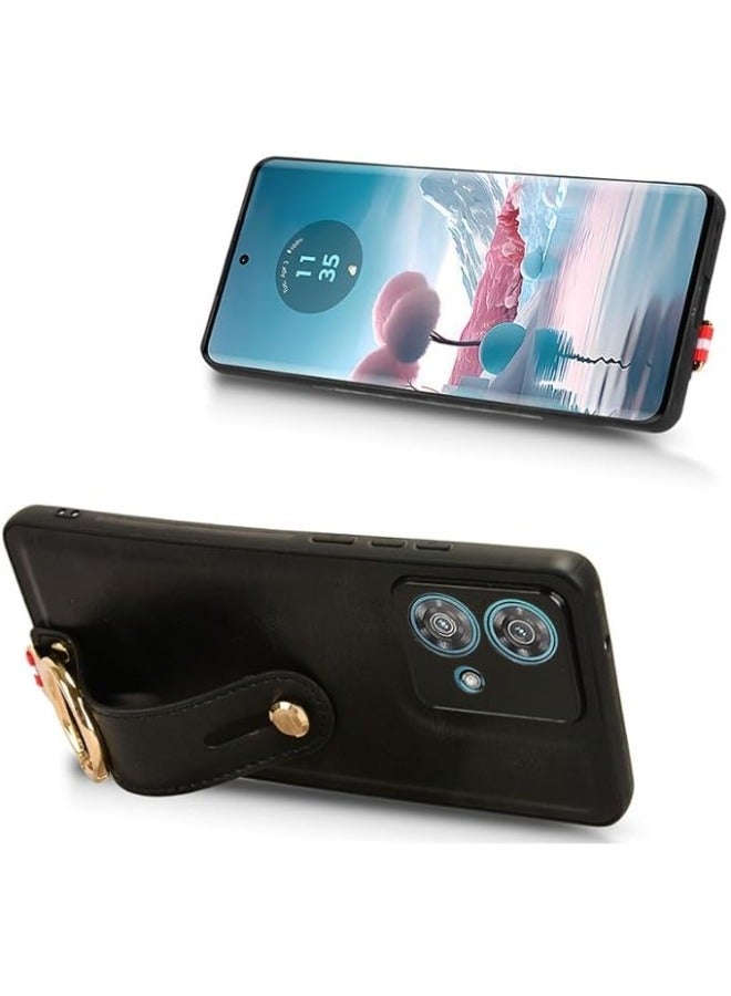 general Compatible with Motorola Edge 40 Neo 5G Case with Ring Holder & Hand Straps & Neck Straps, Scratch-Resistant Skin-Friendly Leather Protective Cover Case - Image 3