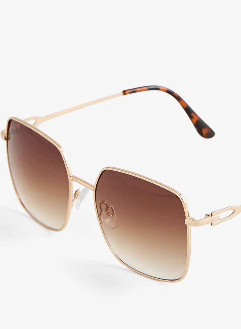 REDTAG Women Gold Gradient Sunglasses