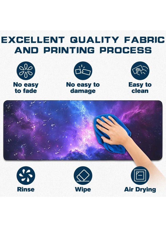 Yuhijoy Mouse Pad Gaming - Desk Mat for Keyboard and Mouse - Large Mouse Pads for Desk, Gaming Mousepad with Non-Slip Base, Desk Pad (31.5" X 11.8") for Gaming, Office and Home (Galaxy Space) - Image 3