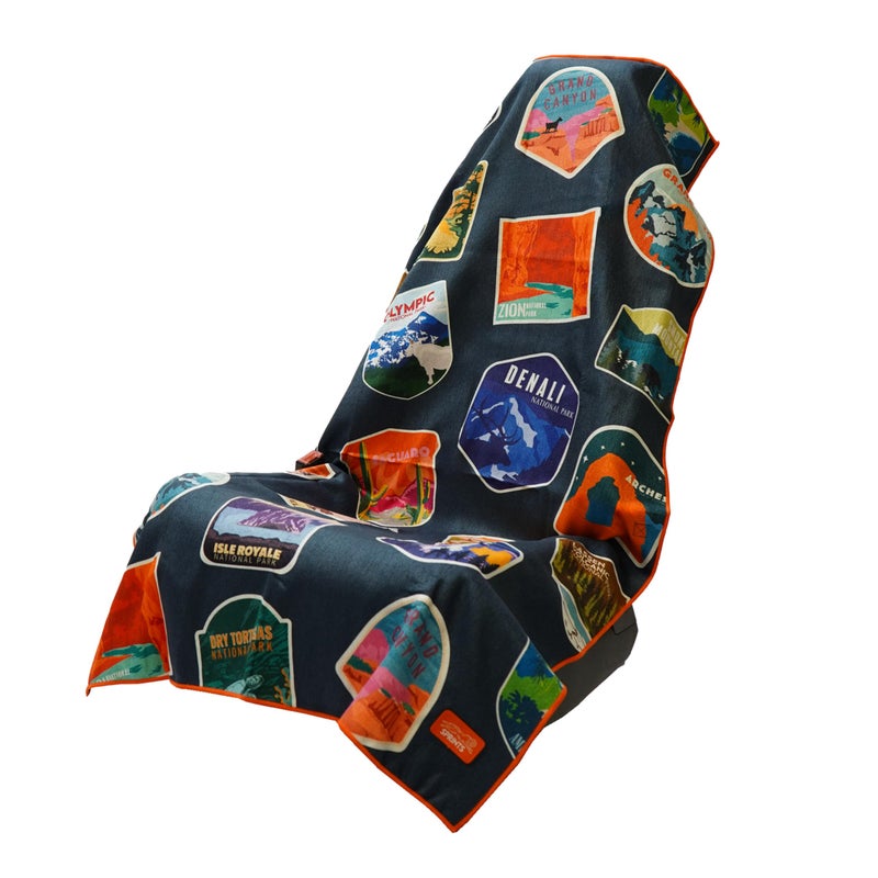 Sprints Athletic Running Towel, Full-Sized, Car Seat Cover - Performance Microfiberâ€¦ (National Parks) - Image 1