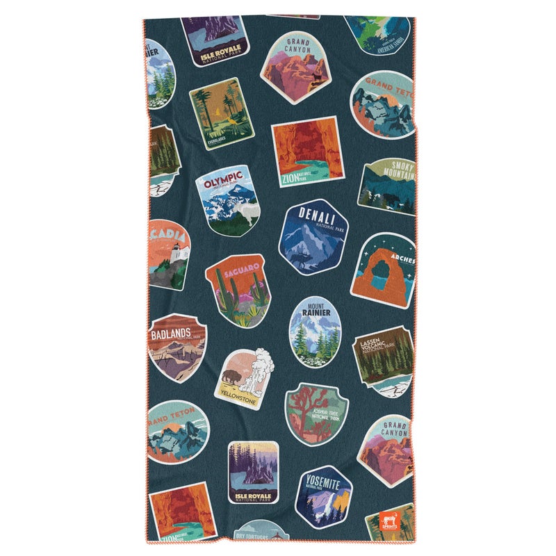Sprints Athletic Running Towel, Full-Sized, Car Seat Cover - Performance Microfiberâ€¦ (National Parks) - Image 5