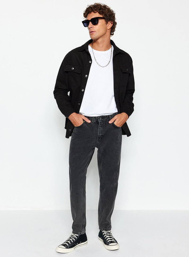 trendyol Anthracite Relax Fit Boyfriend Jeans Denim Trousers - Image 3