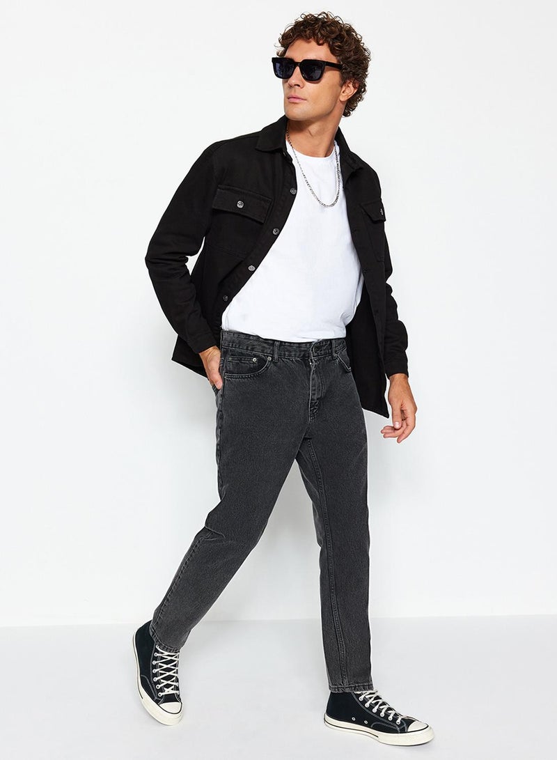 trendyol Anthracite Relax Fit Boyfriend Jeans Denim Trousers - Image 4