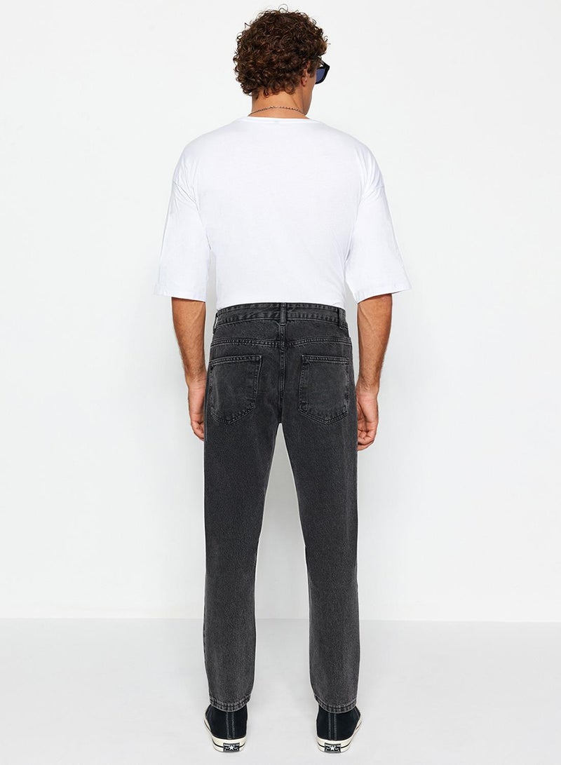 trendyol Anthracite Relax Fit Boyfriend Jeans Denim Trousers - Image 5
