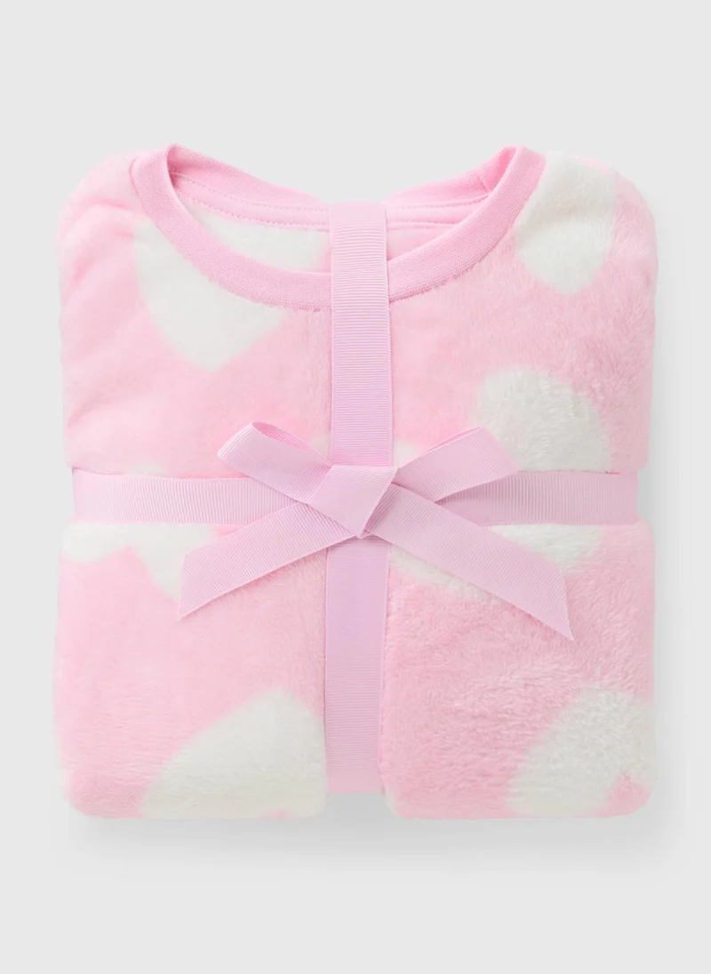 Matalan Girls Pink Heart Pyjama Set
