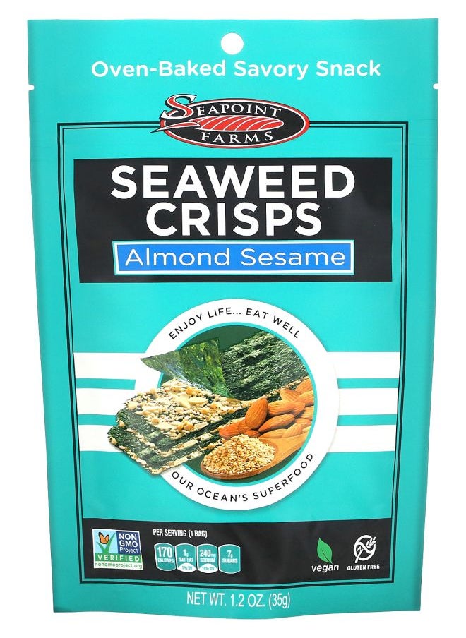 SEAPOINT FARMS Seaweed Crisps Almond Sesame 1.2 oz (35 g) 