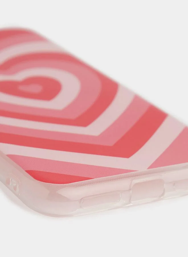 Styli Heart Print Soft iPhone Case - 11