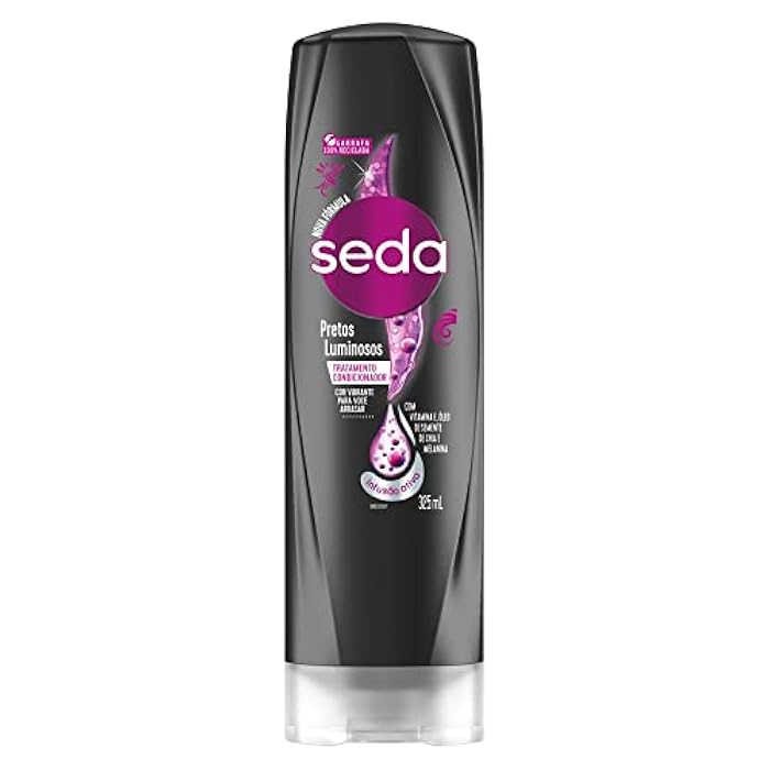 Seda Linha Pretos Luminosos Condicionador 325 Ml Black Shine Collection - Conditioner 11 Fl Oz - Image 1