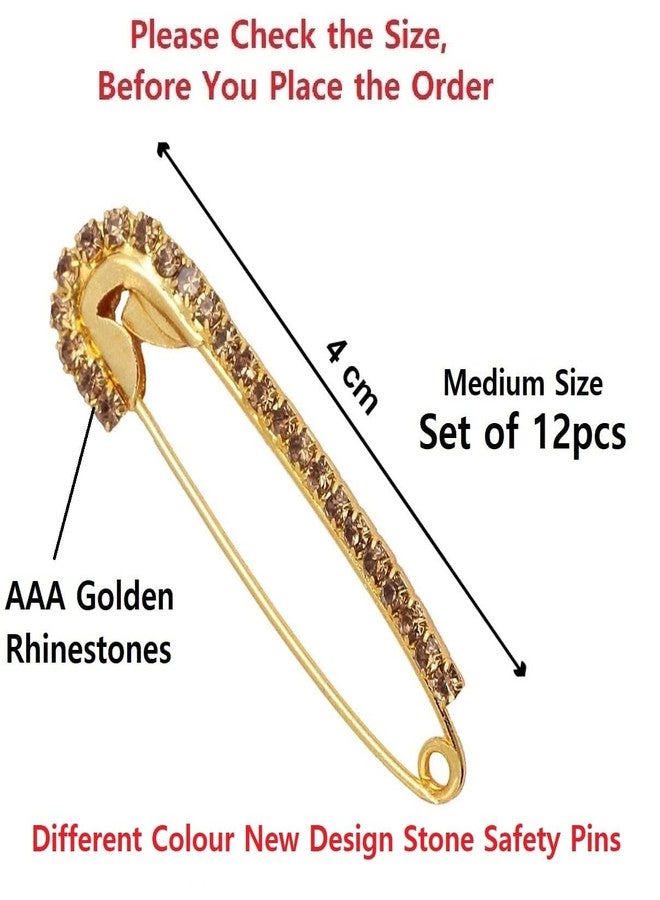 THANUS CRAFT THANU'S CRAFT Multicolor Saree Safety Pin Brooch for Holding Heavy Sari Pleats Pallu Scarfs Hijab PIS Women Girls - Image 3