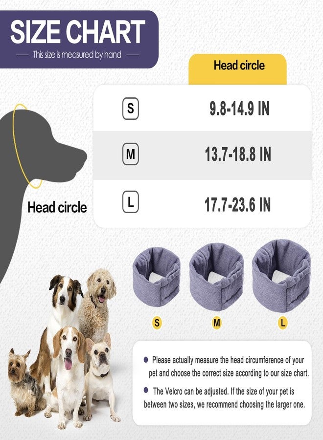 Meifsou Quiet Ears for Dogs - Adjustable Ear Covers for Noise, No Shake Dog Head Wrap, Dog Calming Hood for Thunder, Lightning, Fireworks, Vet Visits, Polyester and Stretch Cotton Blend, Purple S - Image 2