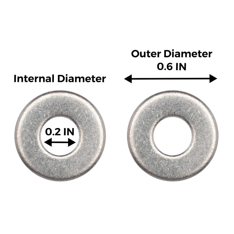 Bolt Dropper 100 Bulk Pack Stainless Steel Flat Washer by - Metal Washers for Bolts - 1/4" Inside Diameter, 5/8" Outside Diameter, 0.078" Thickness - Made of 18-8 (304) Stainless Steel - Image 3