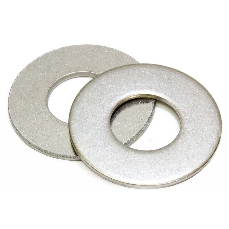Bolt Dropper 100 Bulk Pack Stainless Steel Flat Washer by - Metal Washers for Bolts - 1/4" Inside Diameter, 5/8" Outside Diameter, 0.078" Thickness - Made of 18-8 (304) Stainless Steel - Image 1