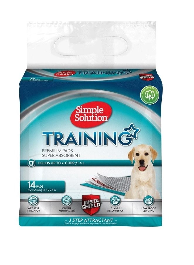 Simple Solution Pack of 14 Premium Dog and Puppy Training Pads - Image 1